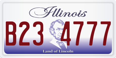 IL license plate B234777