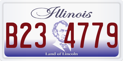 IL license plate B234779