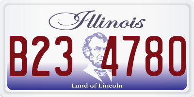 IL license plate B234780