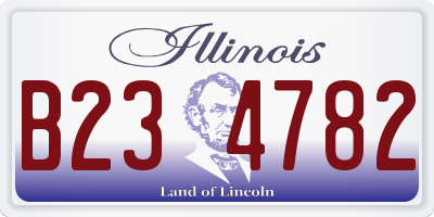 IL license plate B234782
