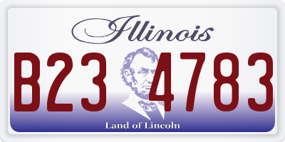 IL license plate B234783