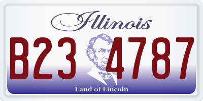 IL license plate B234787