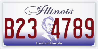 IL license plate B234789