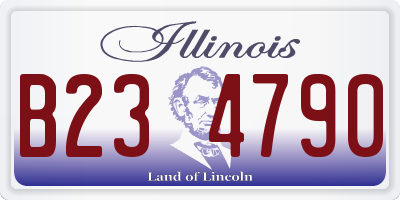 IL license plate B234790