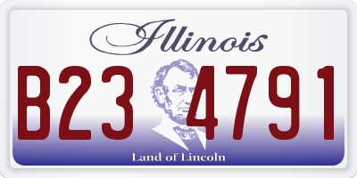 IL license plate B234791
