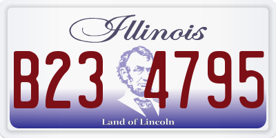 IL license plate B234795
