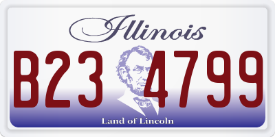 IL license plate B234799