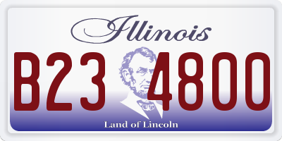 IL license plate B234800