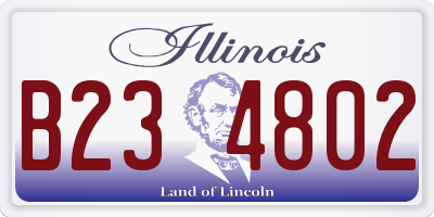 IL license plate B234802