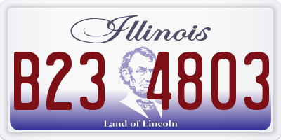 IL license plate B234803