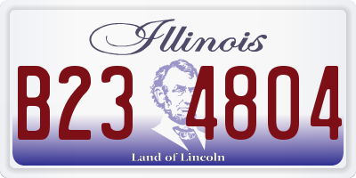 IL license plate B234804