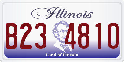 IL license plate B234810