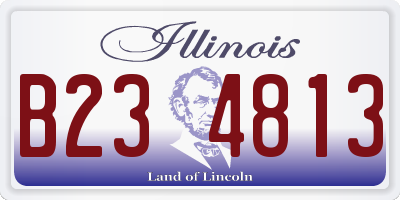 IL license plate B234813