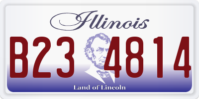IL license plate B234814