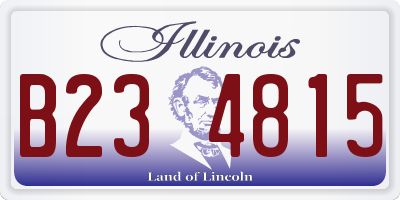 IL license plate B234815