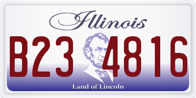 IL license plate B234816