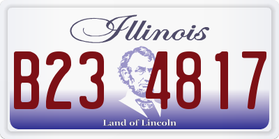 IL license plate B234817
