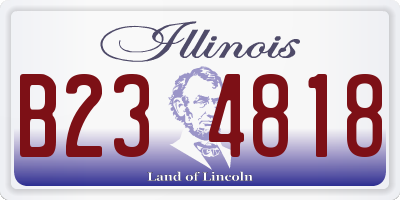 IL license plate B234818
