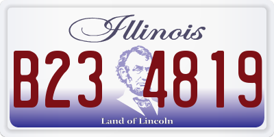 IL license plate B234819