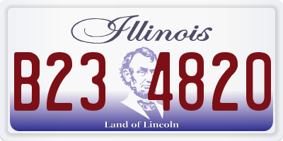IL license plate B234820