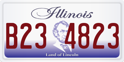 IL license plate B234823
