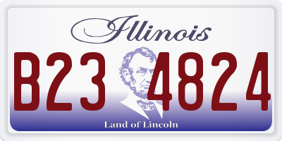 IL license plate B234824