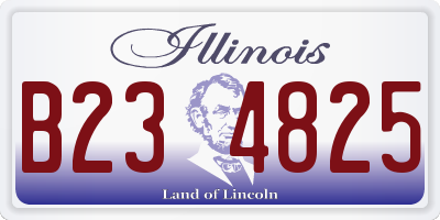 IL license plate B234825