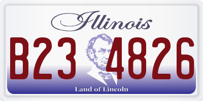 IL license plate B234826
