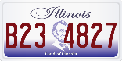 IL license plate B234827