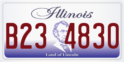 IL license plate B234830