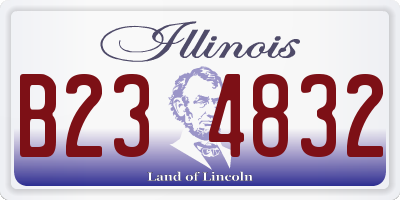 IL license plate B234832
