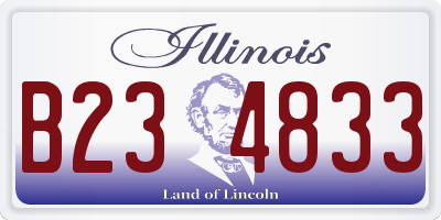 IL license plate B234833