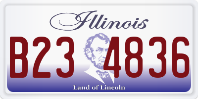 IL license plate B234836