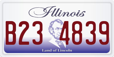 IL license plate B234839