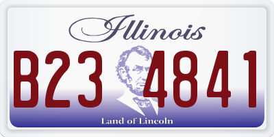 IL license plate B234841