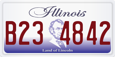 IL license plate B234842