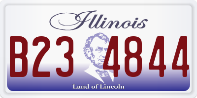 IL license plate B234844