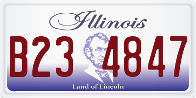 IL license plate B234847