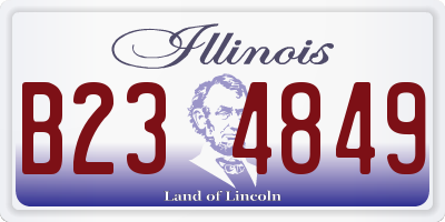 IL license plate B234849