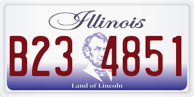 IL license plate B234851