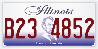 IL license plate B234852
