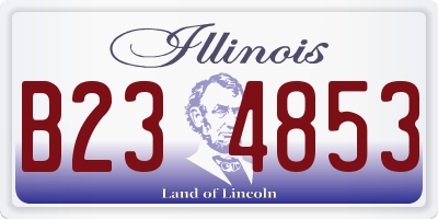 IL license plate B234853