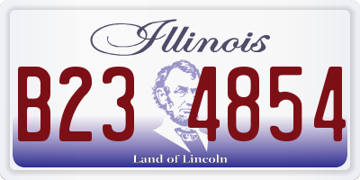 IL license plate B234854