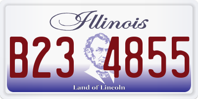 IL license plate B234855
