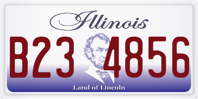 IL license plate B234856