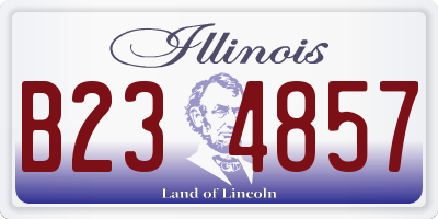 IL license plate B234857