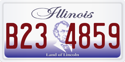IL license plate B234859