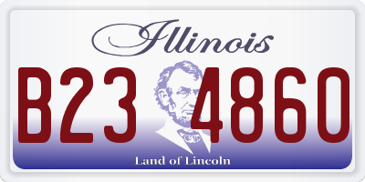 IL license plate B234860