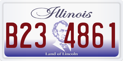 IL license plate B234861