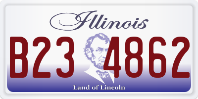 IL license plate B234862